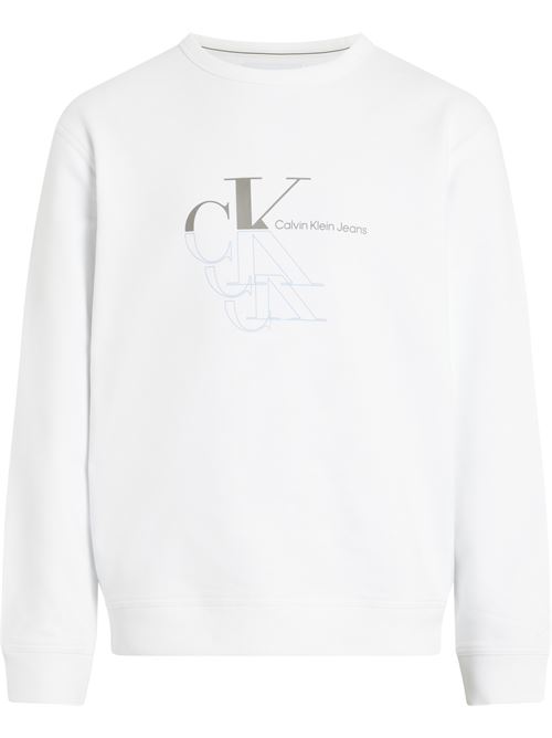 felpa CALVIN KLEIN | Felpe | J30J325516YAF BIANCO