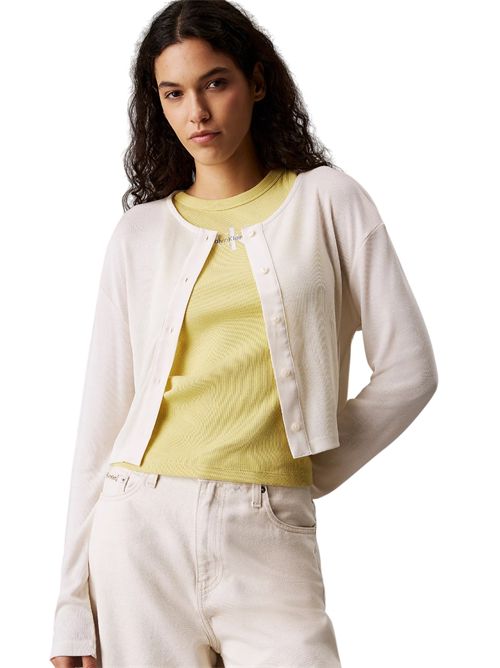 J20J225410YAS BEIGE CALVIN KLEIN | Cardigan | J20J225410YAS BEIGE