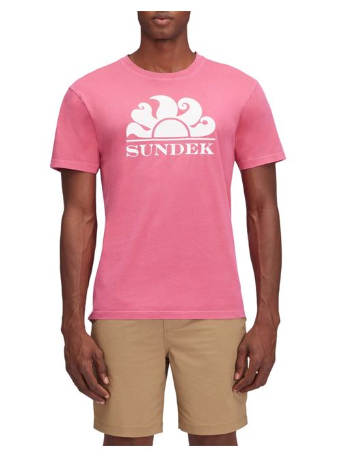 M021TEJ78TCA5501 FUCSIA Sundek | T-shirts | M021TEJ78TCA5501 FUCSIA