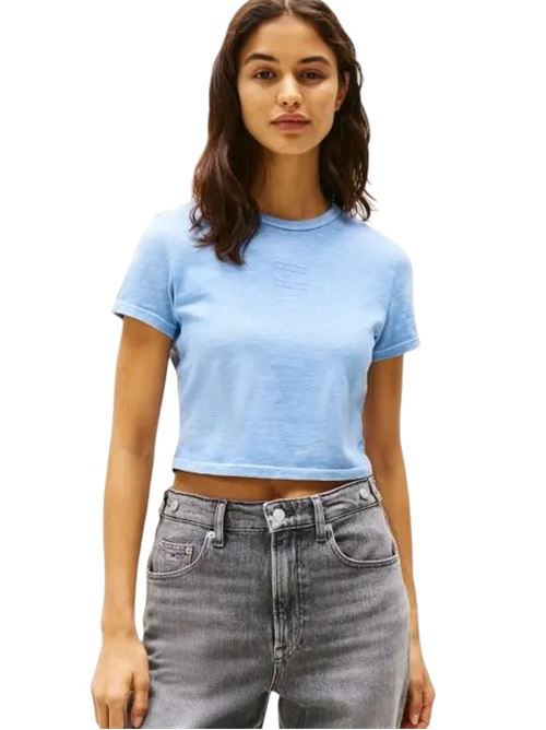 DW0DW20329DY6 BLU CHINA Tommy Jeans | T-shirts | DW0DW20329DY6 BLU CHINA