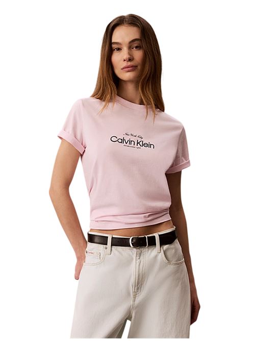 LV047F810G8Z6 ROSA CALVIN KLEIN | T-shirts | LV047F810G8Z6 ROSA